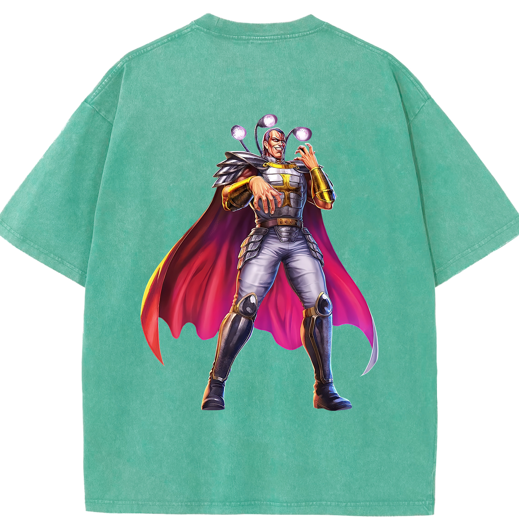 （画像用） 北斗の拳 Fist of the North Star 綿100% ヴィンテージ風 半袖Tシャツ（背面プリント）